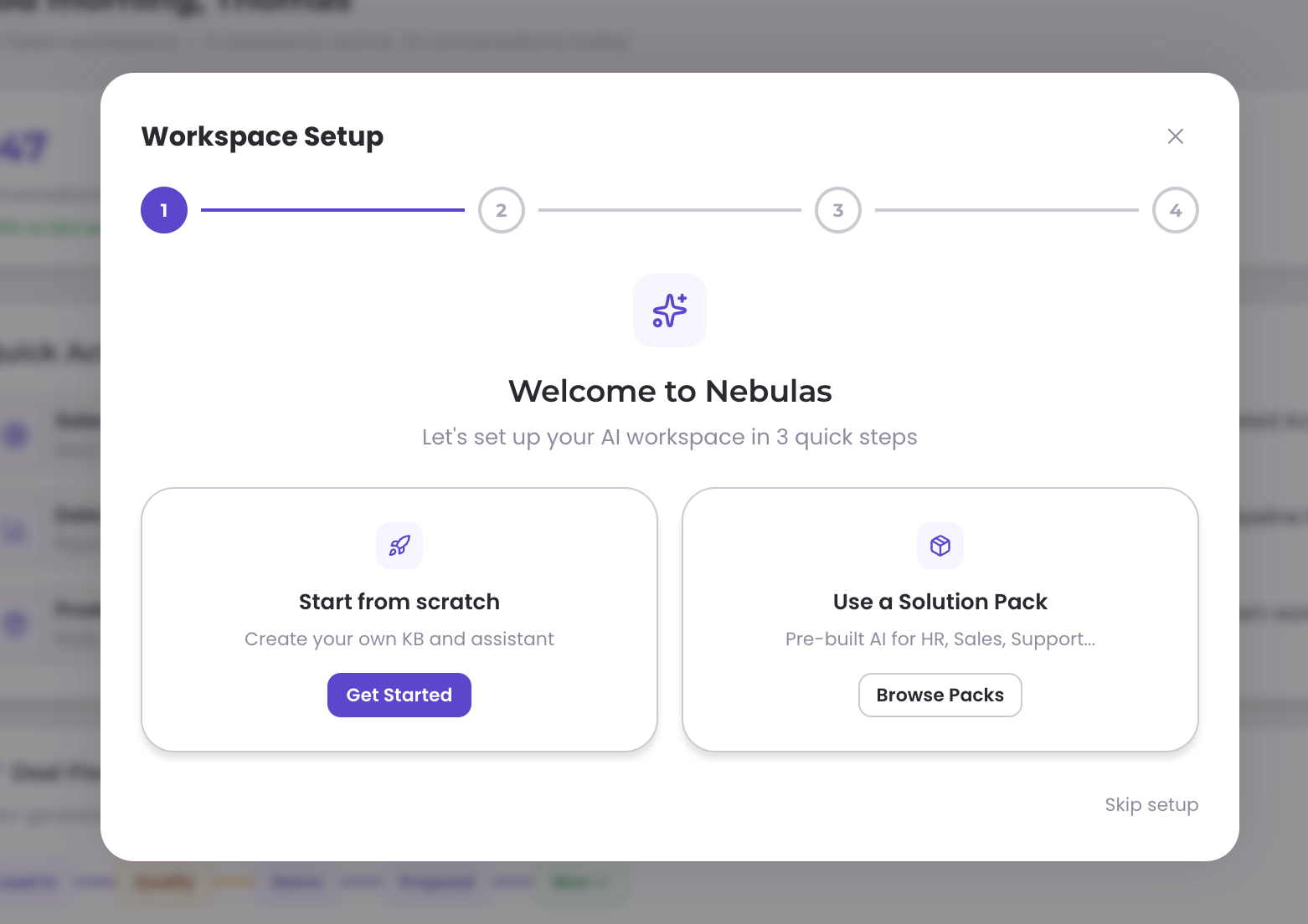 Solution Pack — Guided Setup